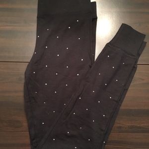 VS AO Rhinestone black leggings size small